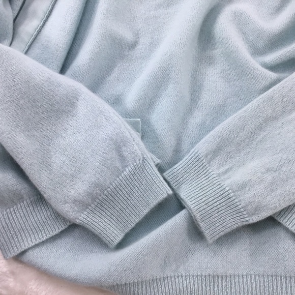 TALBOTS CASHMERE WOMENS AQUA CARDIGAN MP - Picture 5 of 8